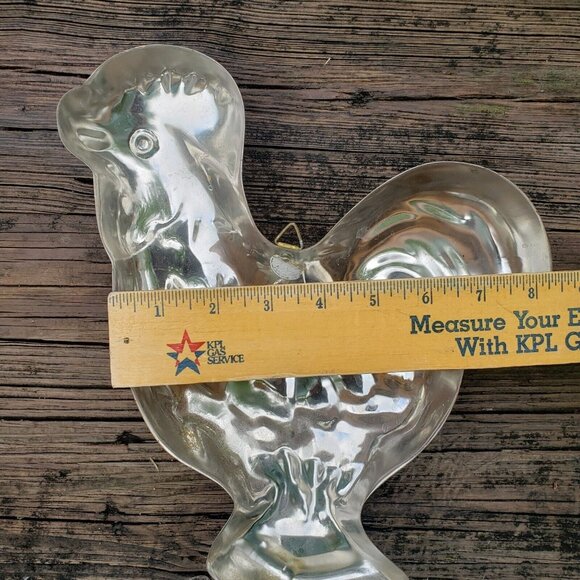 Antique Rooster Chicken Copper Jello Mold Tin Lined Korea Aspic - Picture 7 of 7